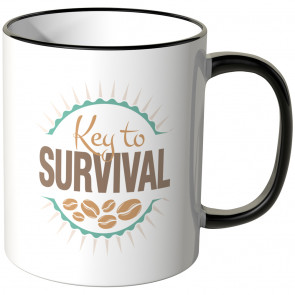 JUNIWORDS Tasse Key to SURVIVAL