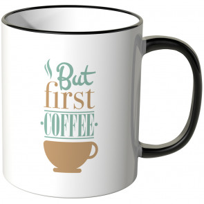 JUNIWORDS Tasse But first coffee - Mint