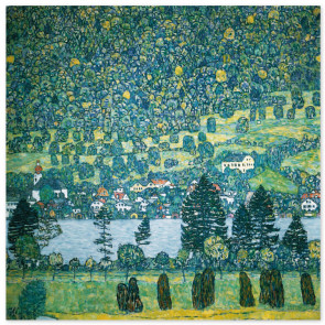 Poster Gustav Klimt - Waldabhang in Unterach am Attersee