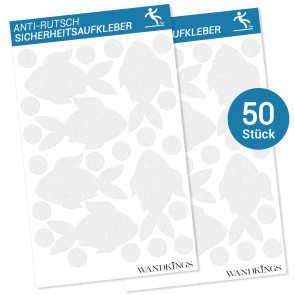 Anti-Rutsch-Sticker Fische, 50 Stück