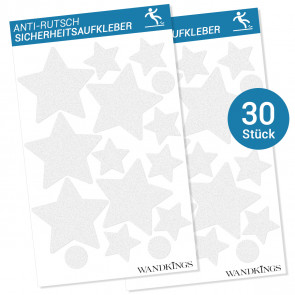 Anti-Rutsch-Sticker Sterne, 30 Stück
