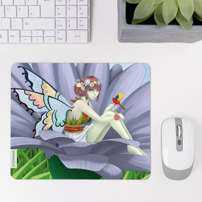 Mousepad Fee in Blume