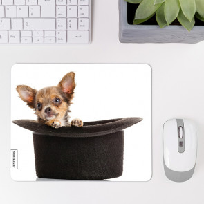 Mousepad Hund im Hut