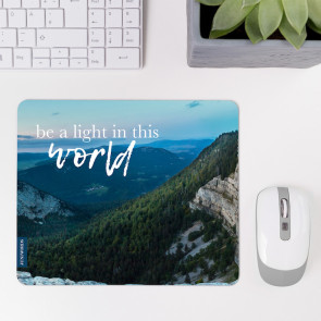 JUNIWORDS Mousepad be a light in this world