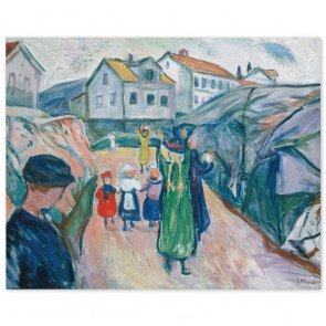 Poster Edvard Munch - Dorfstraße in Kragerø (Gate i Kragerø) 