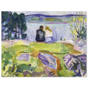 Poster Edvard Munch - Frühling (Liebespaar am Ufer)