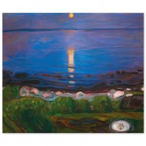 Poster Edvard Munch - Sommernacht am Meeresstrand