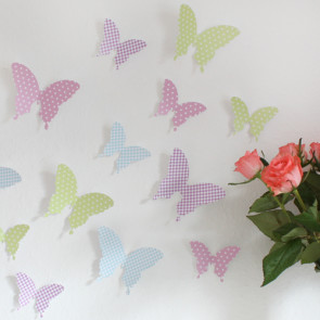 Wandtattoo 3D - Schmetterlinge pastell