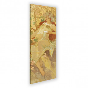 Jahreszeit Herbst von Alfons Mucha als Leinwandbild