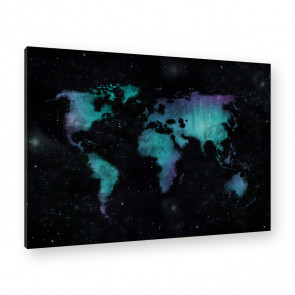 Leinwandbild - World map Galaxy - Galaxie - Weltkarte - Welt - World - World map