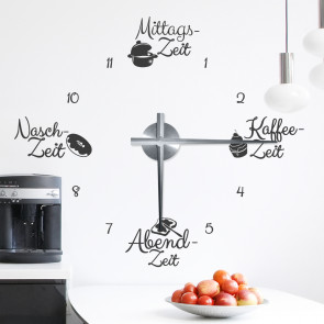 Wandtattoo Uhr - Eat around the clock