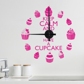 Wandtattoo Uhr - Have a Cupcake