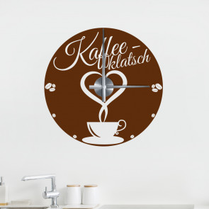 Wandtattoo Uhr Kaffee