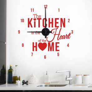 Wandtattoo Uhr The kitchen is the heart of the home