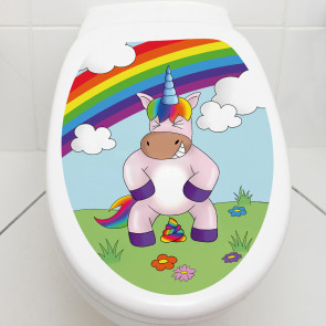 WC aufkleber Einhorn poop