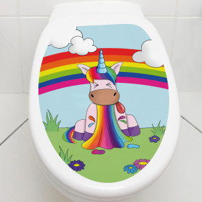 Toilettendeckel Einhorn Puke