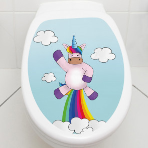 Toilettendeckel Einhorn Rocket