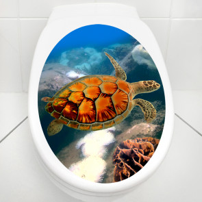 WC Aufkleber Schildkröte