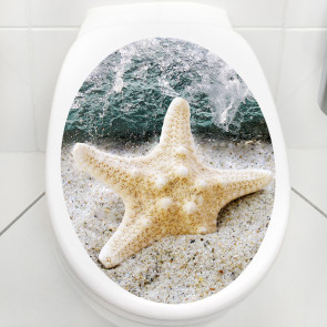 WC Aufkleber Starfish