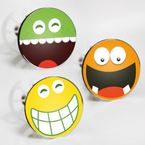 Stöpselaufkleber Smileys