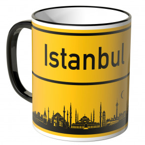 JUNIWORDS Tasse Ortsschild Skyline Istanbul
