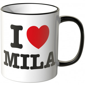 JUNIWORDS Tasse I LOVE MILA