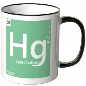 JUNIWORDS Tasse Element Quecksilber "Hg"