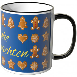 JUNIWORDS Tasse Frohe Weihnachten Lebkuchen - blau