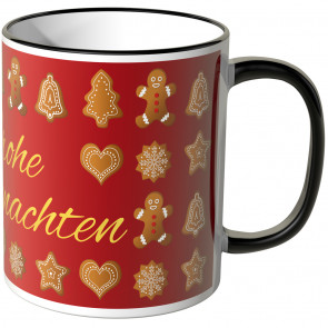 JUNIWORDS Tasse Frohe Weihnachten Lebkuchen - rot