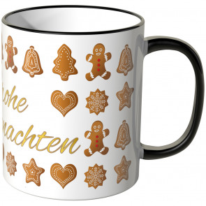 JUNIWORDS Tasse Frohe Weihnachten Lebkuchen - weiß