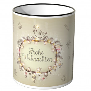 JUNIWORDS Tasse Frohe Weihnachten Vögelchen