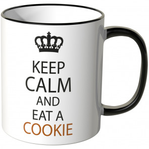 JUNIWORDS Tasse Keep calm and eat a cookie