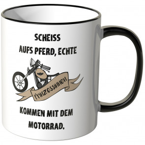 JUNIWORDS Tasse Scheiss aufs Pferd, echte Prinzessinen kommen mit dem Motorrad - 2