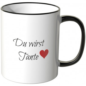 JUNIWORDS Tasse Du wirst Tante