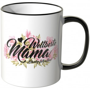 JUNIWORDS Tasse Weltbeste Mama. Danke für alles!