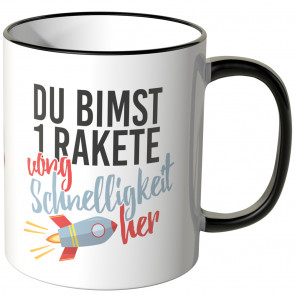 JUNIWORDS Tasse Du bimst 1 Rakete vong Schnelligkeit her