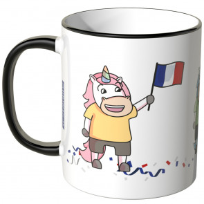 JUNIWORDS Tasse Frankreich Einhorn-Fans