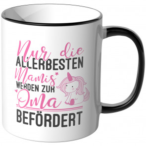 JUNIWORDS Tasse Nur die allerbesten Mamis werden zur Oma befördert - Motiv 13