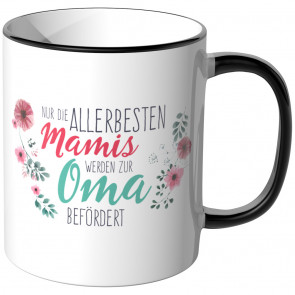 JUNIWORDS Tasse Nur die allerbesten Mamis werden zur Oma befördert - Motiv 15