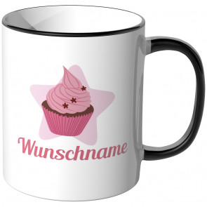 JUNIWORDS Tasse Cupcake mit Wunschname - Motiv 4