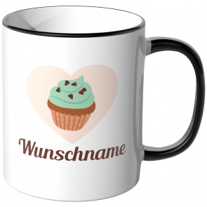 JUNIWORDS Tasse Cupcake mit Wunschname - Motiv 7