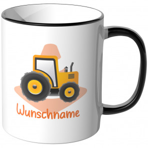 JUNIWORDS Tasse Kompaktlader ohne Schaufel mit Wunschname