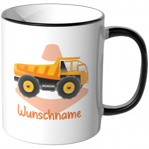 JUNIWORDS Tasse Kipp LKW mit Wunschname