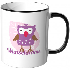 JUNIWORDS Tasse Eule mit Wunschname - Motiv 6