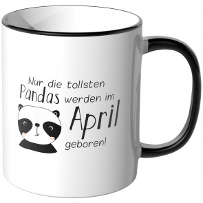 JUNIWORDS Tasse Nur die tollsten Pandas werden im April geboren!