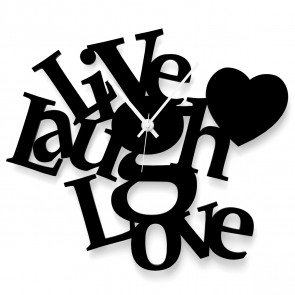 Wanduhr Live Laugh Love