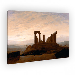 Der Junotempel in Agrigentvon Caspar David Friedrich als Leinwandbild