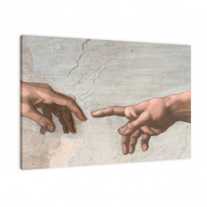 die Erschaffung des Adam von Michelangelo als Leinwandbild