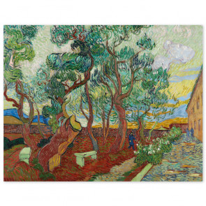 Poster Vincent van Gogh - Der Garten des Hospitals von Saint Rémy