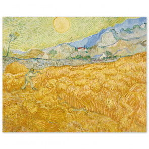 Poster Vincent van Gogh - Die Ernte, Kornfeld mit Schnitter